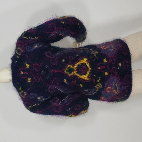 PREMIER COLLECTION PETITES PAISLEY MOHAIR BLEND LONG SLEEVE SWEATER WOMEN'S XS - Picture 3 of 10